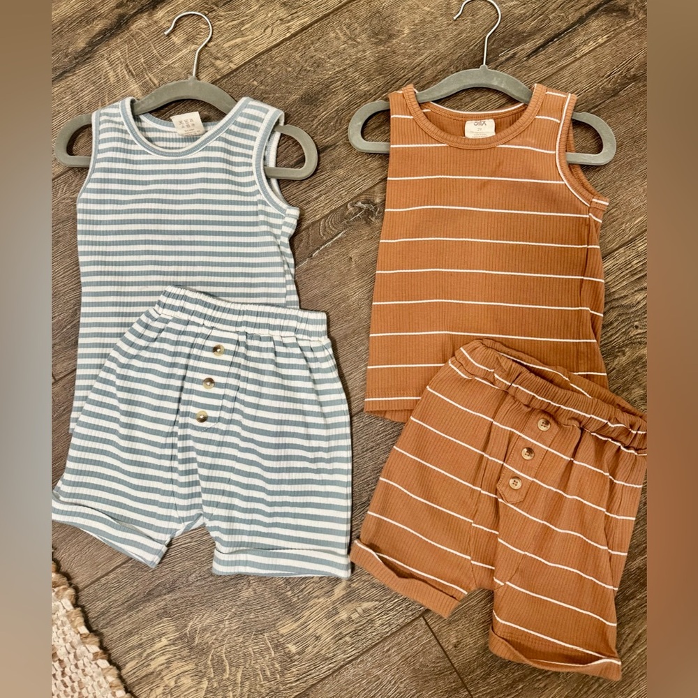 Striped Tank and Shorts Set for Kids